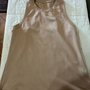 CALIA by Carrie Underwood Ribbed Tan Tank Top